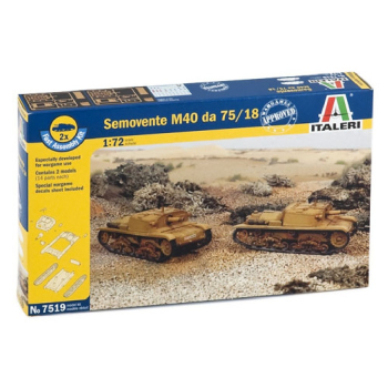 SEMOVENTE M 40 DA 75/18 II GM 1/72 (2 MODELES)